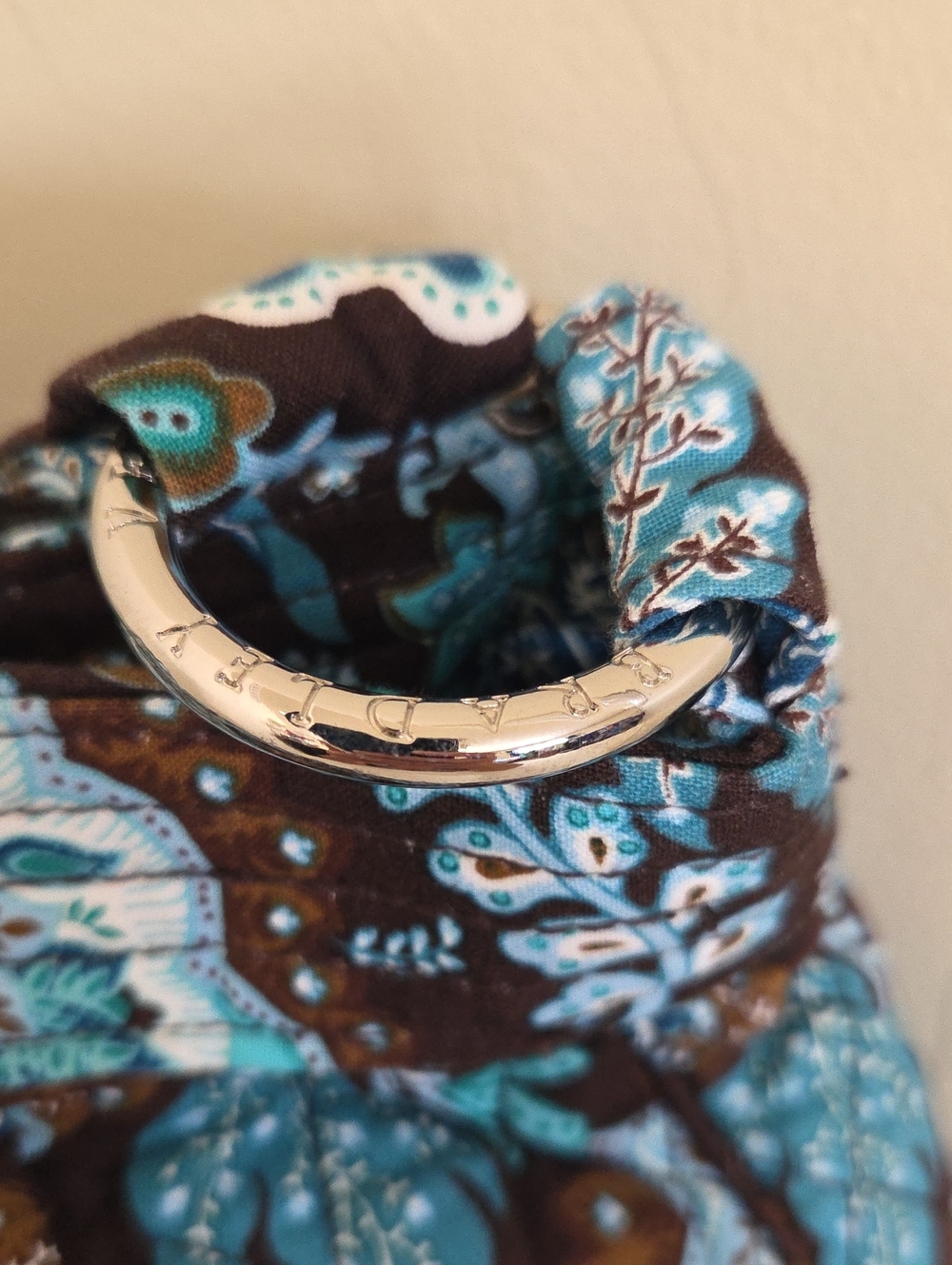 Vera Bradley Retired Blue Paisley Quilted Shoulder Bag - Picture 2 of 14